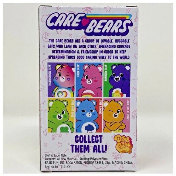 Care Bears Cheer Bear Mini Plush 3 Inch Collectible Pink Rainbow Brand New - Picture 3 of 5